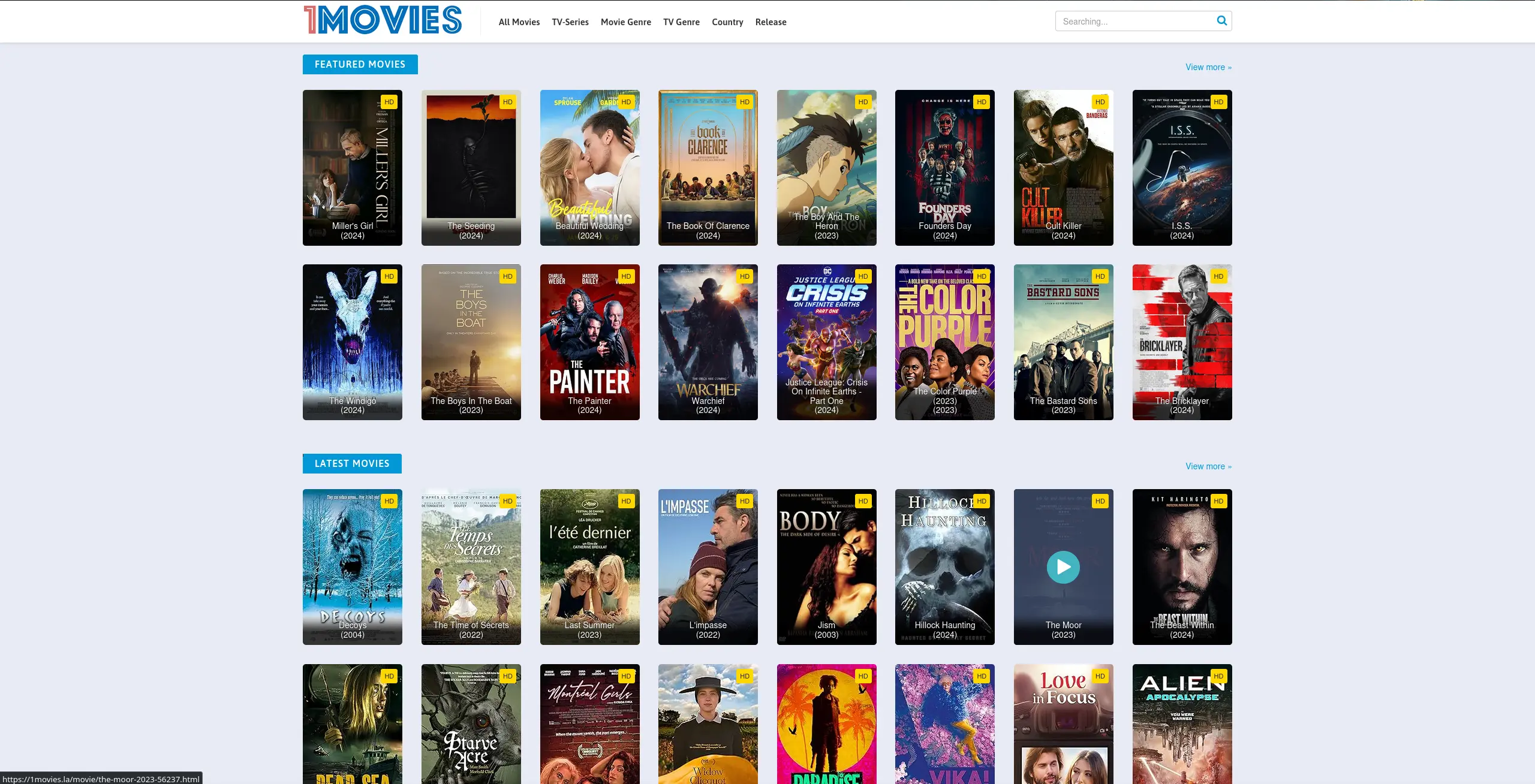 page d'accueil de 1movies